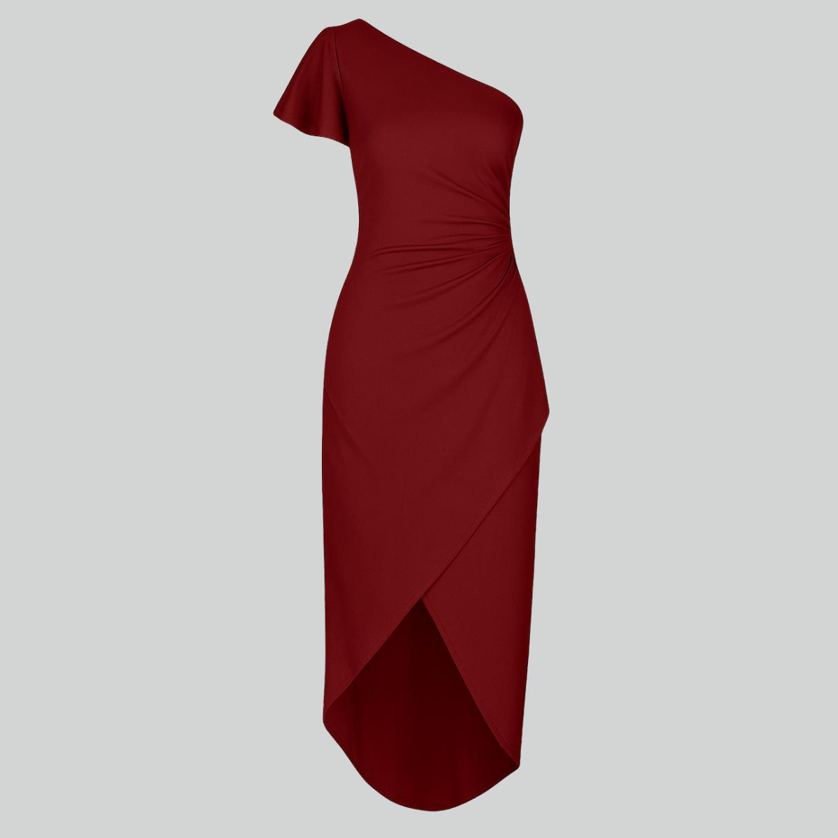 Alice - Ruffle Trim One Shoulder Dress