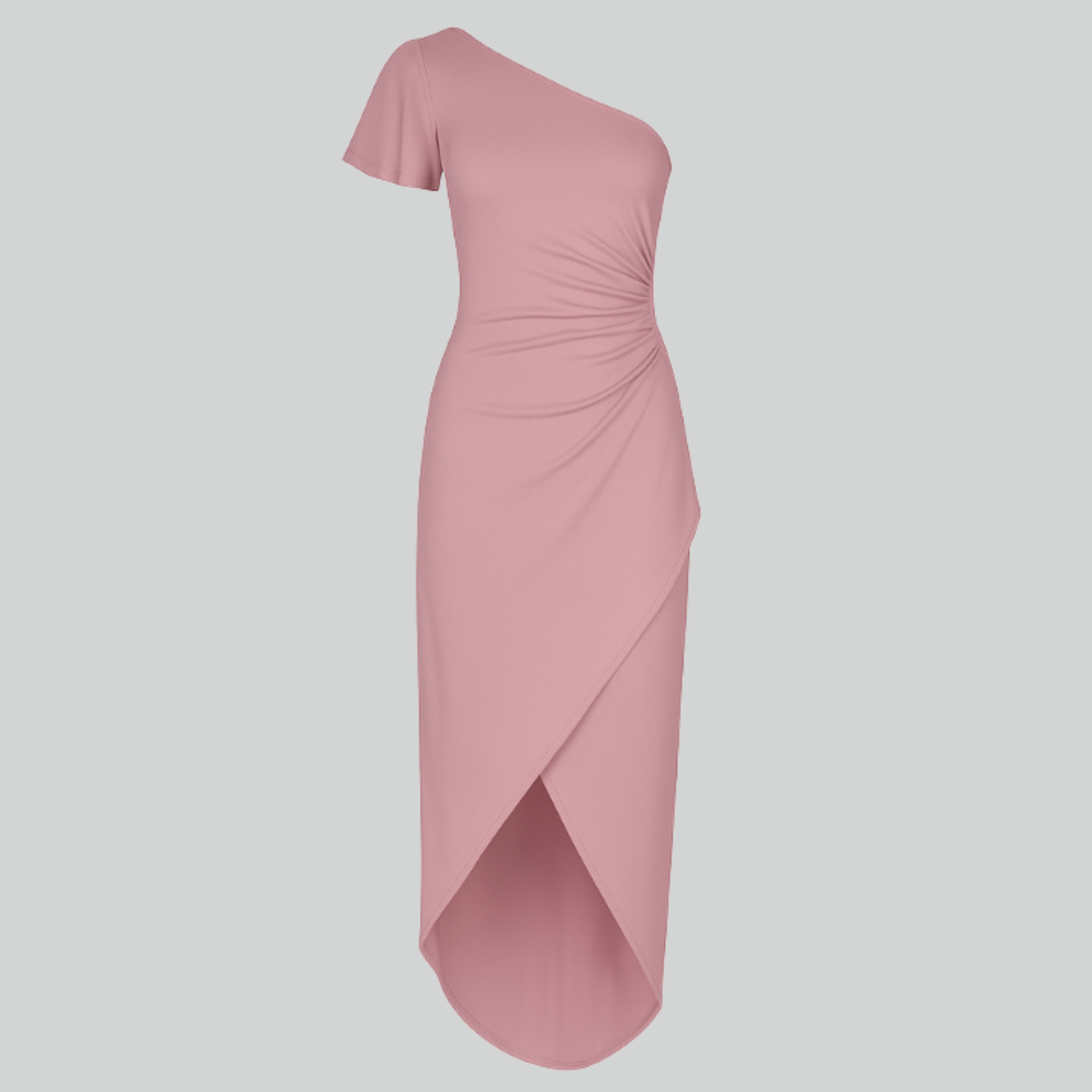 Alice - Ruffle Trim One Shoulder Dress