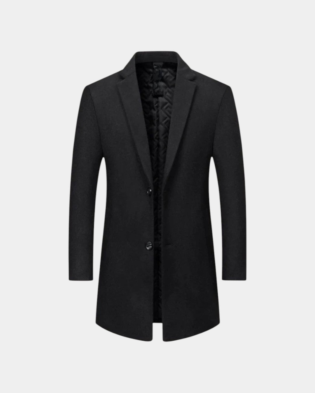 Wool Blend Tailored Overcoat
