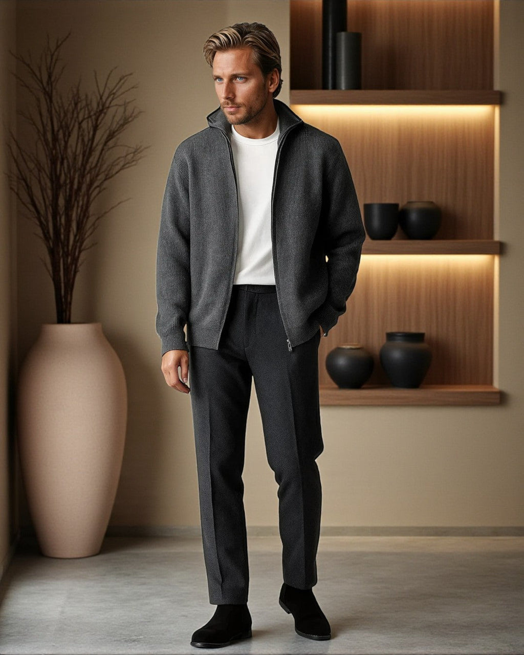 Classic Wool Tailored Coastal Jacket