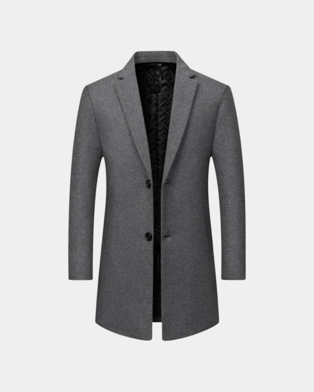 Wool Blend Tailored Overcoat