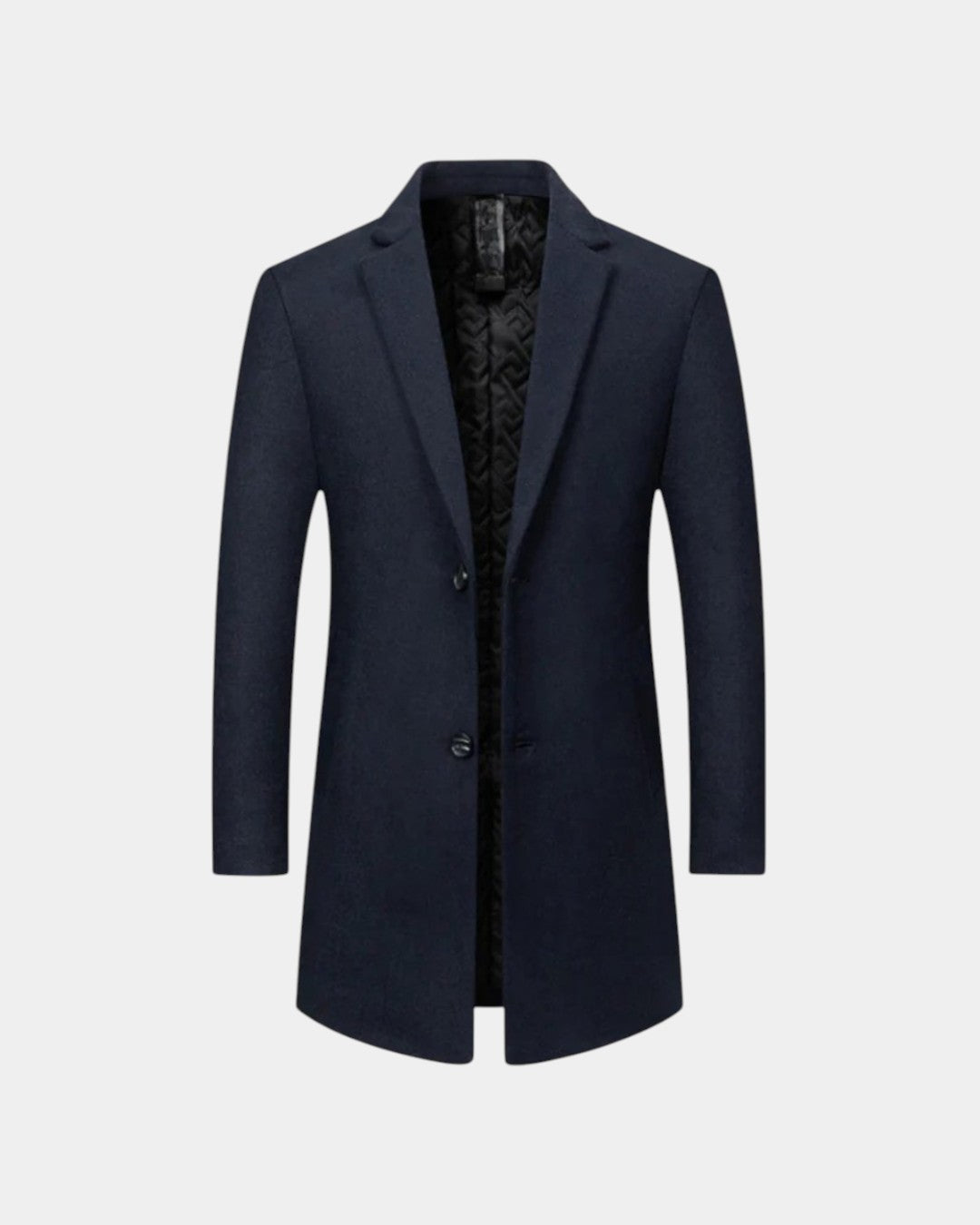 Wool Blend Tailored Overcoat