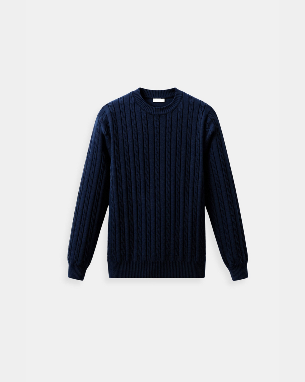 Premium Ribbed Cotton Wool Crewneck Sweater
