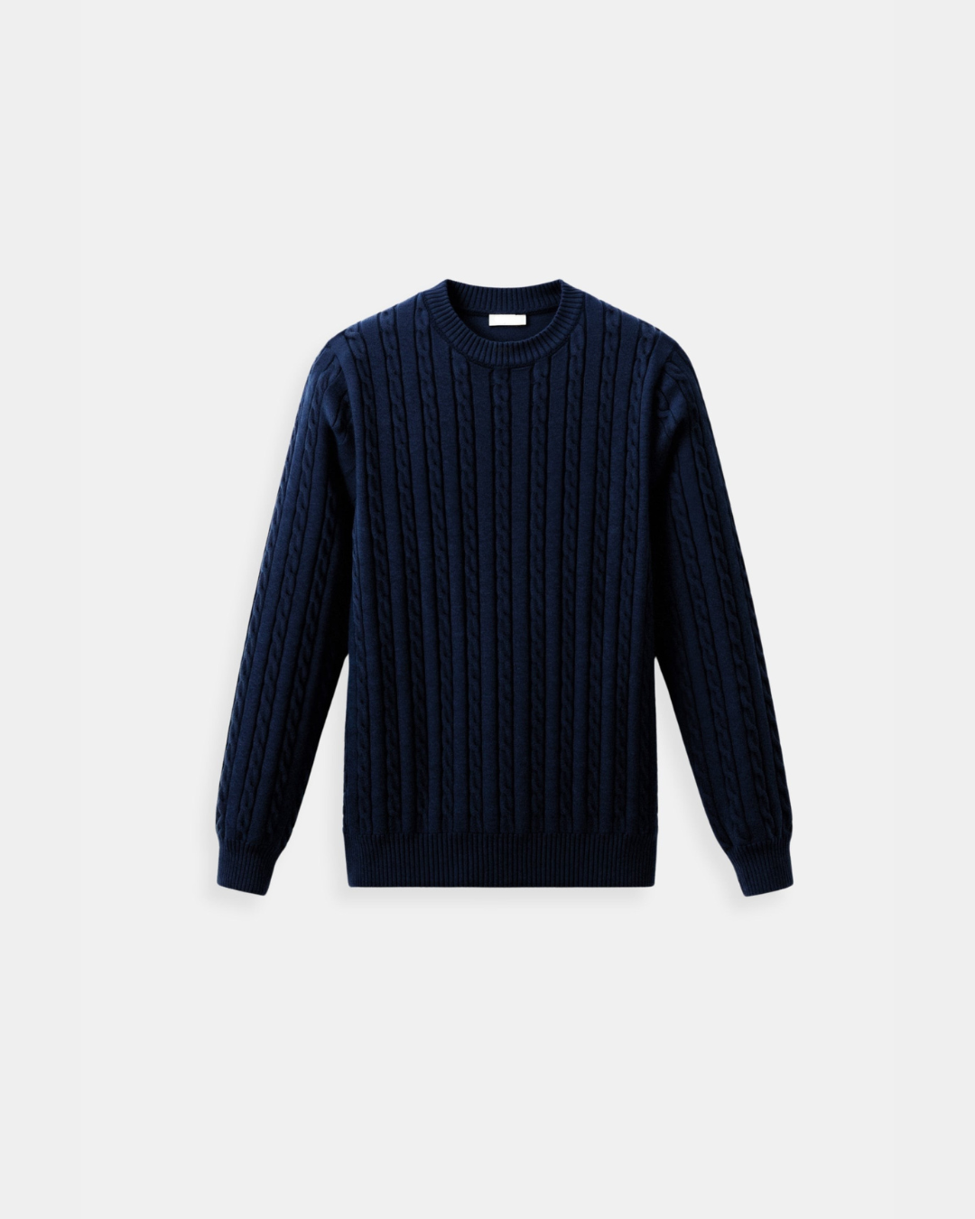 Premium Ribbed Cotton Wool Crewneck Sweater