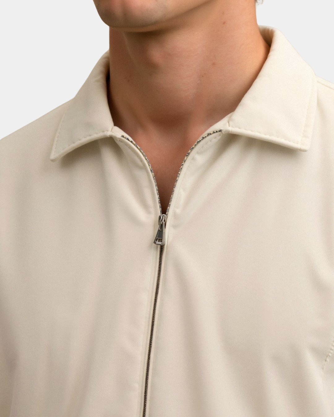 Modern Classic Polo Collar Jacket