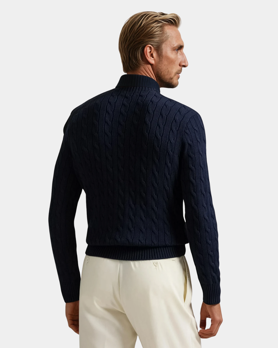 Premium Ribbed Cotton Wool Crewneck Sweater