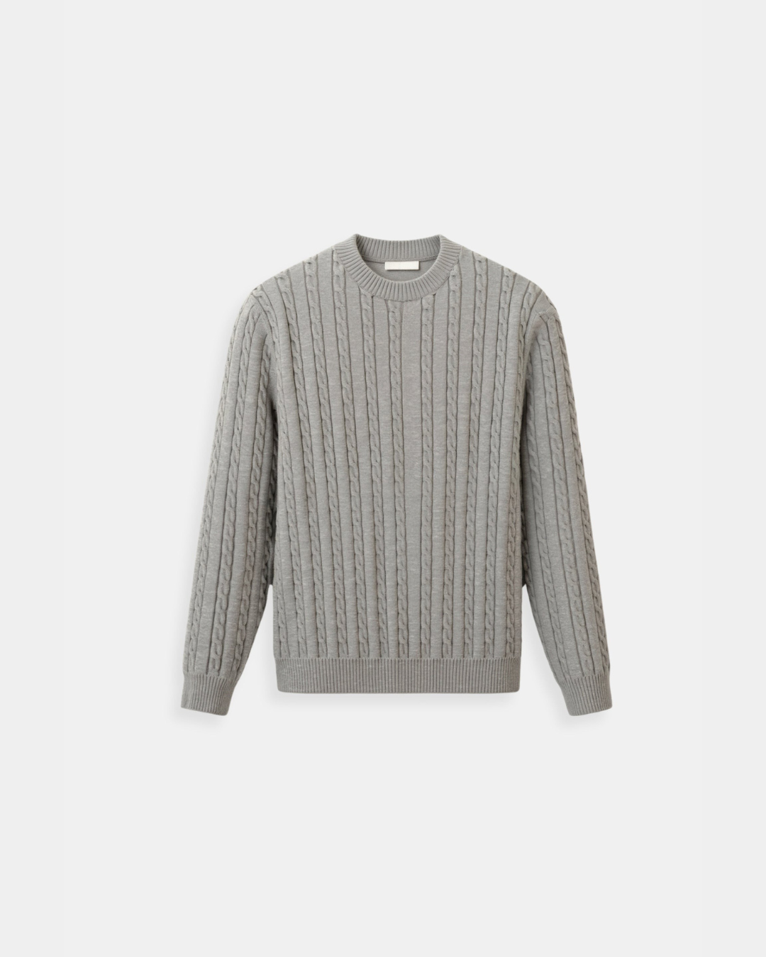 Premium Ribbed Cotton Wool Crewneck Sweater
