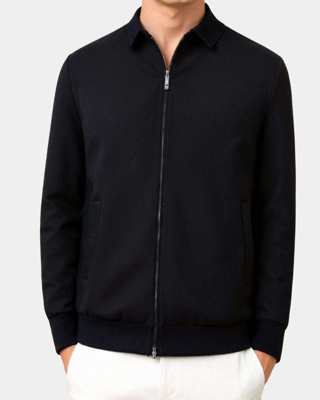 Slim Fit Polyester Lapel Jacket