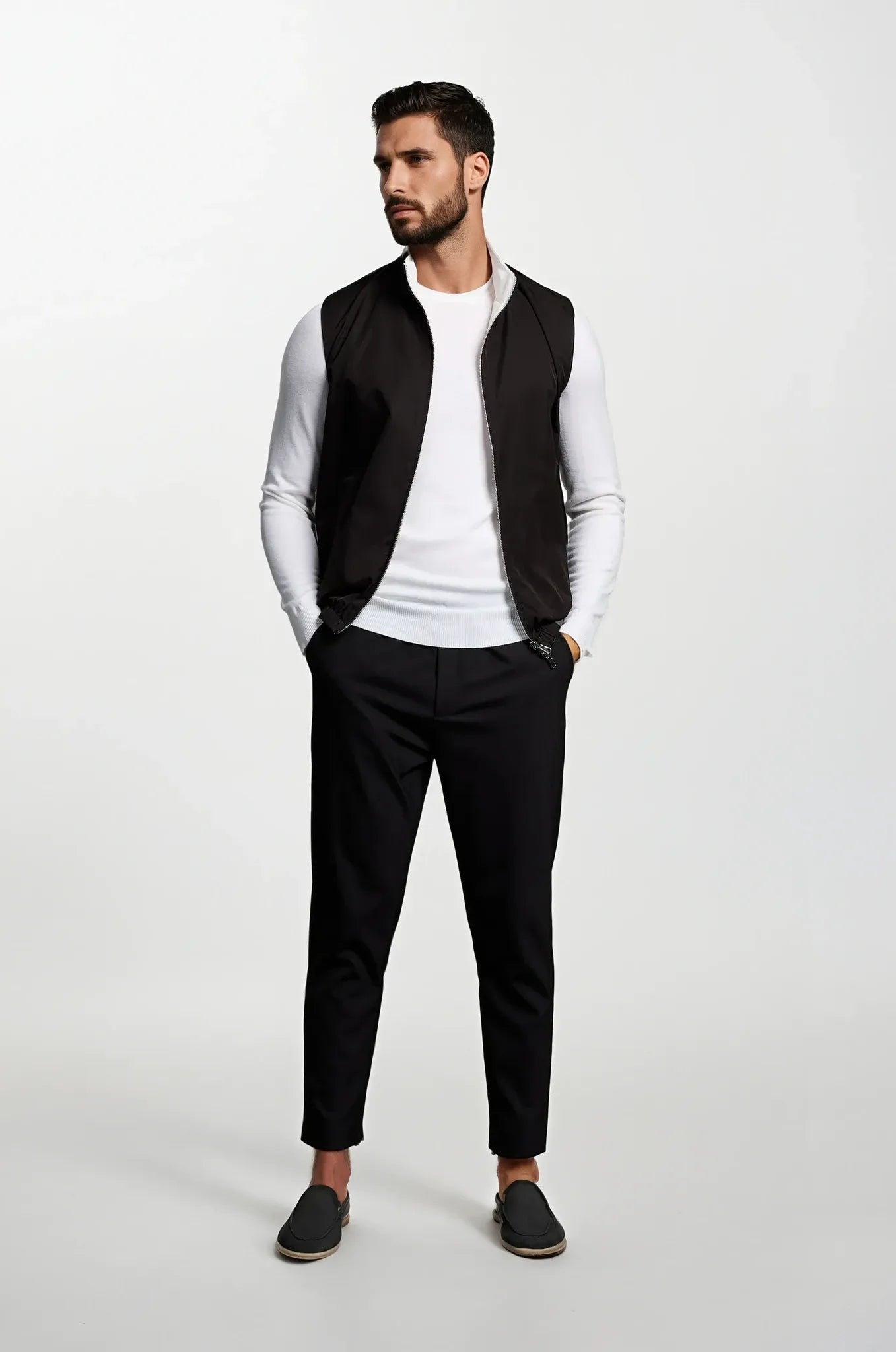 Sleeveless Zip-Up Bodywarmer