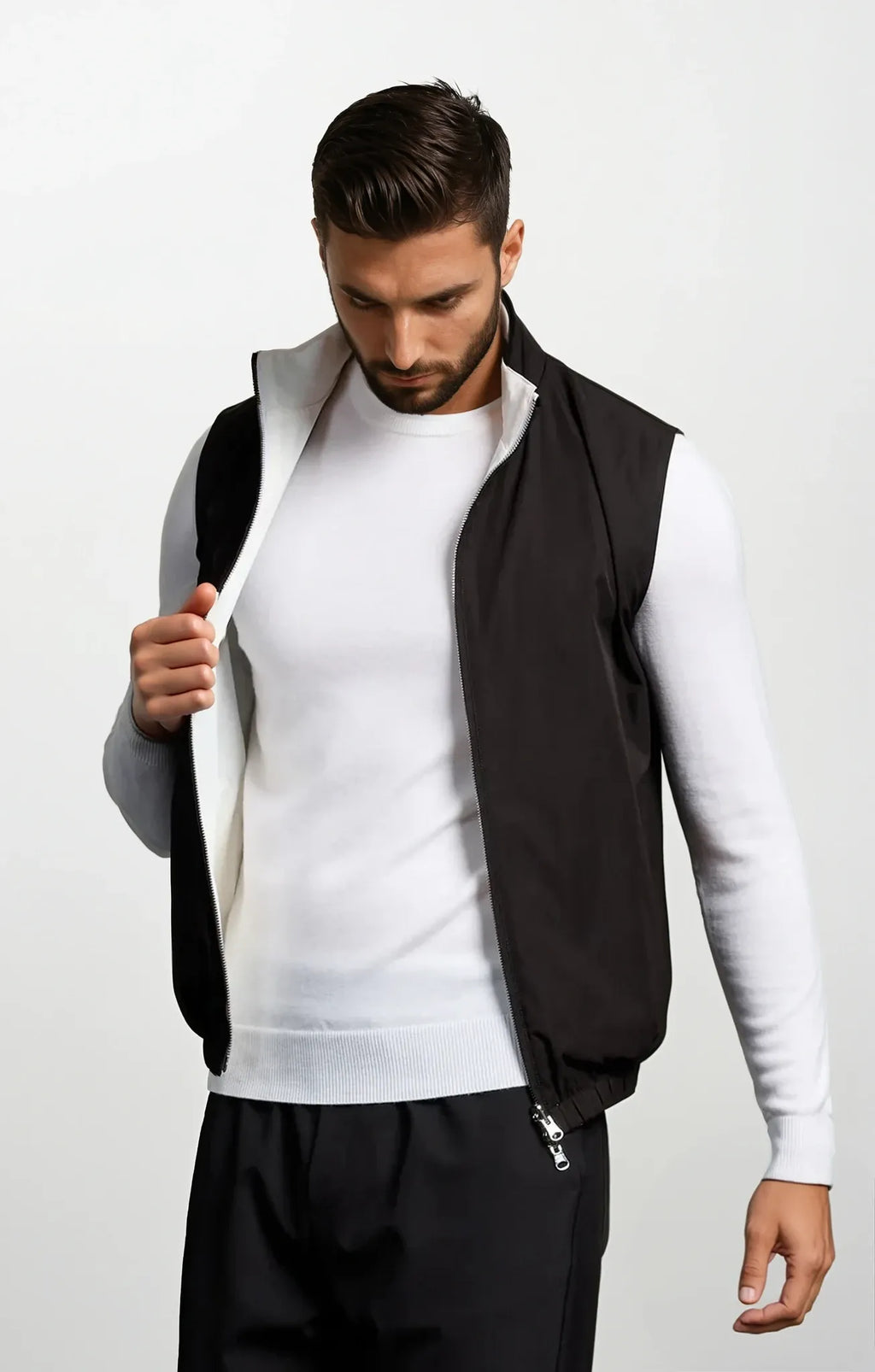 Sleeveless Zip-Up Bodywarmer