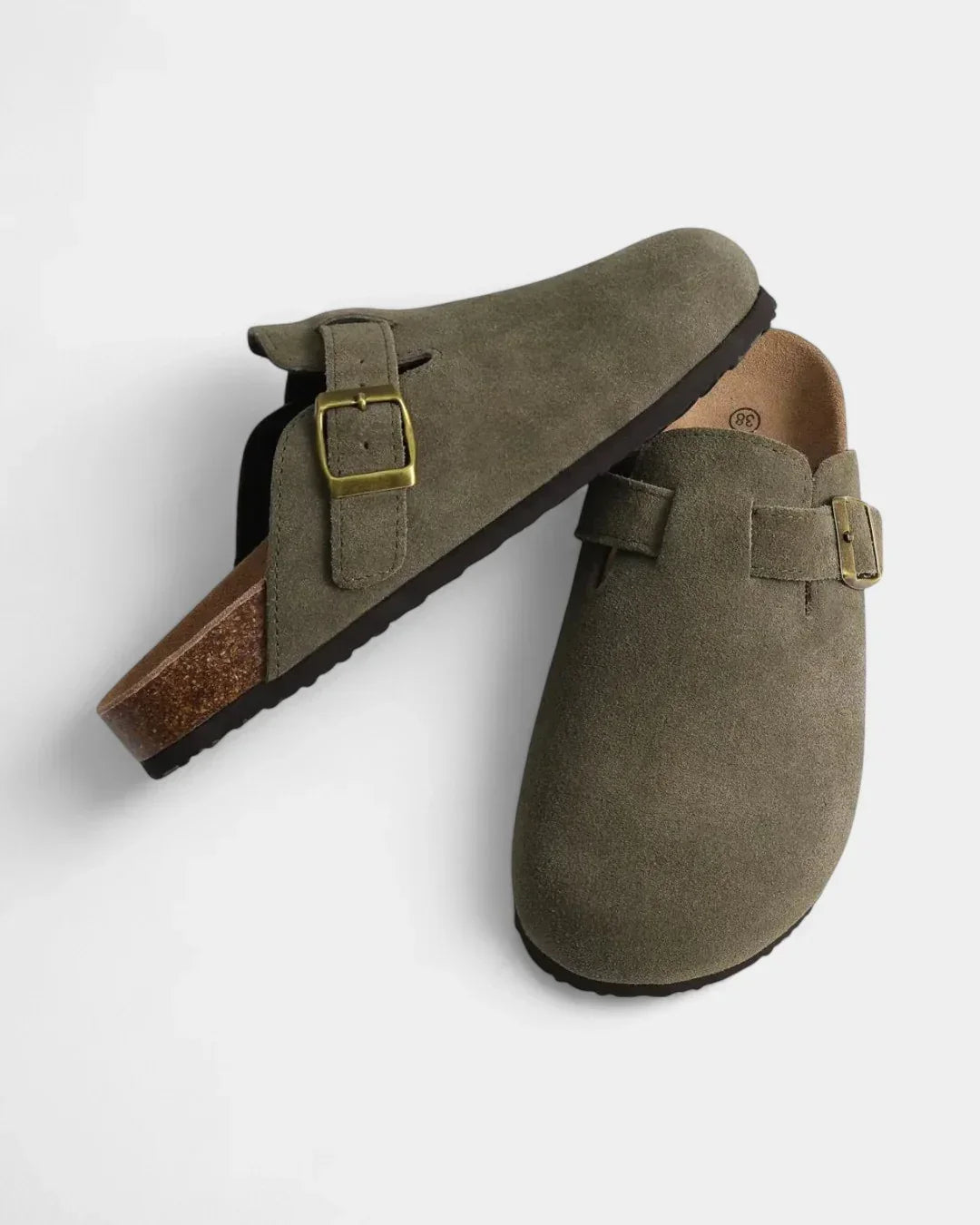 Suede Clog-Inspired Slip-On Mules