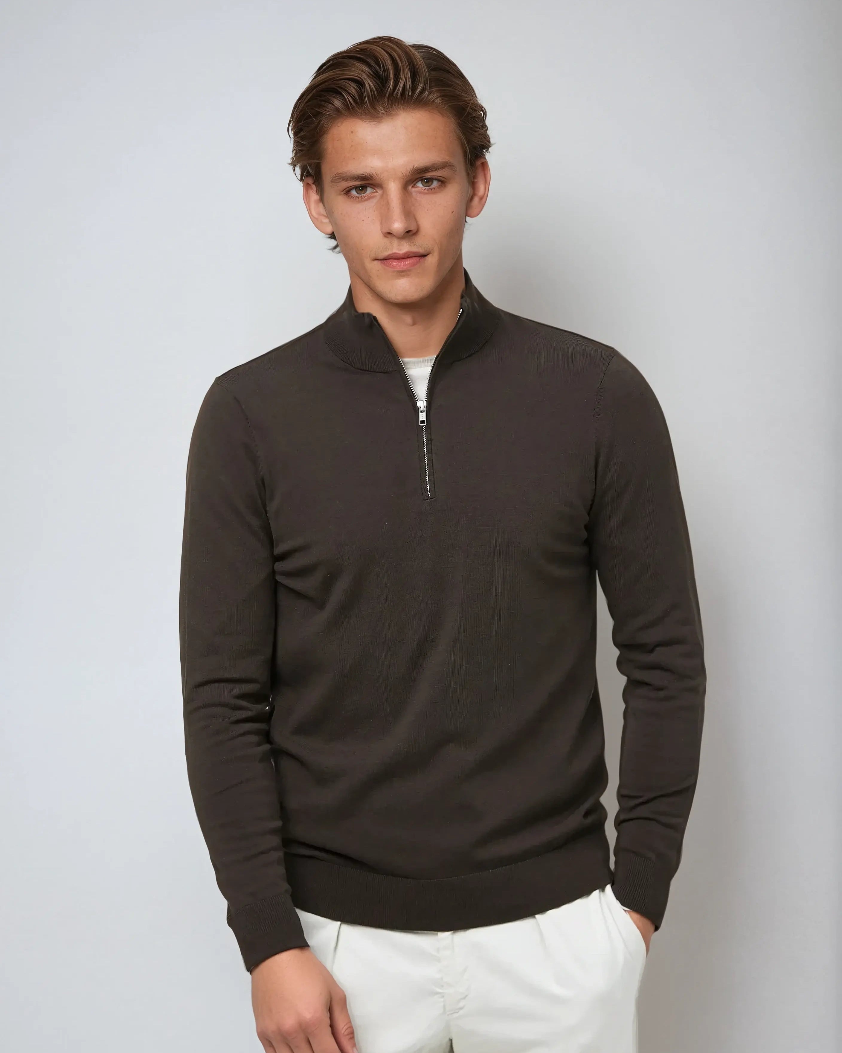 Half-Zip Knit Pullover