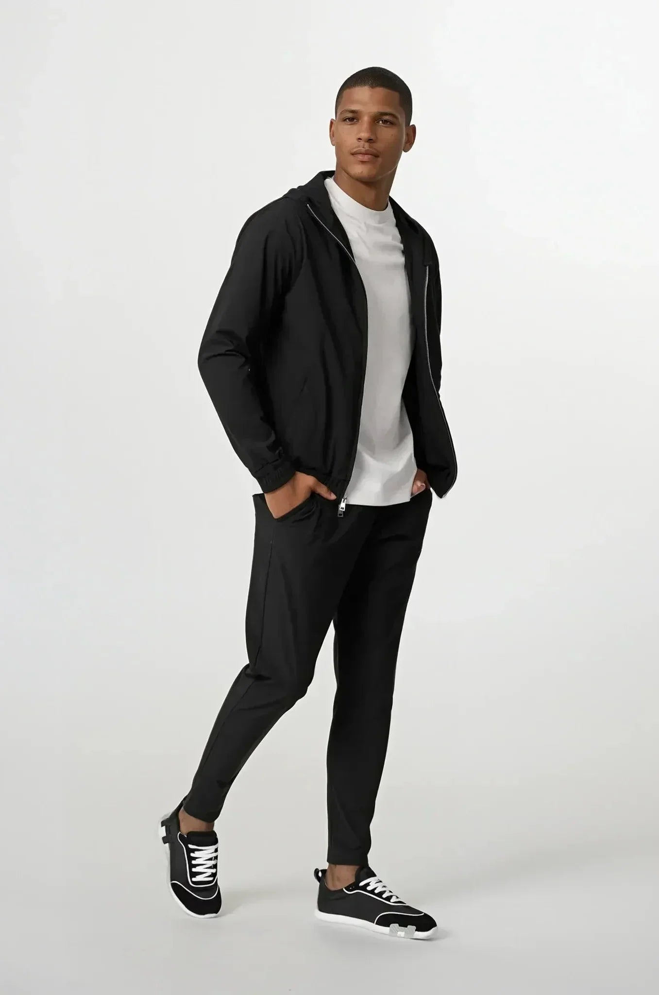 Hooded Elastic Tracksuit Set