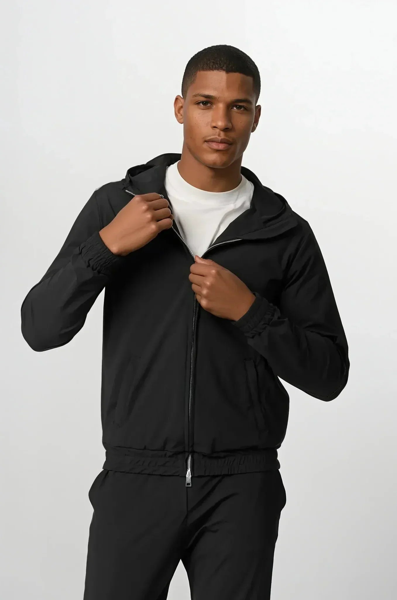 Hooded Elastic Tracksuit Set