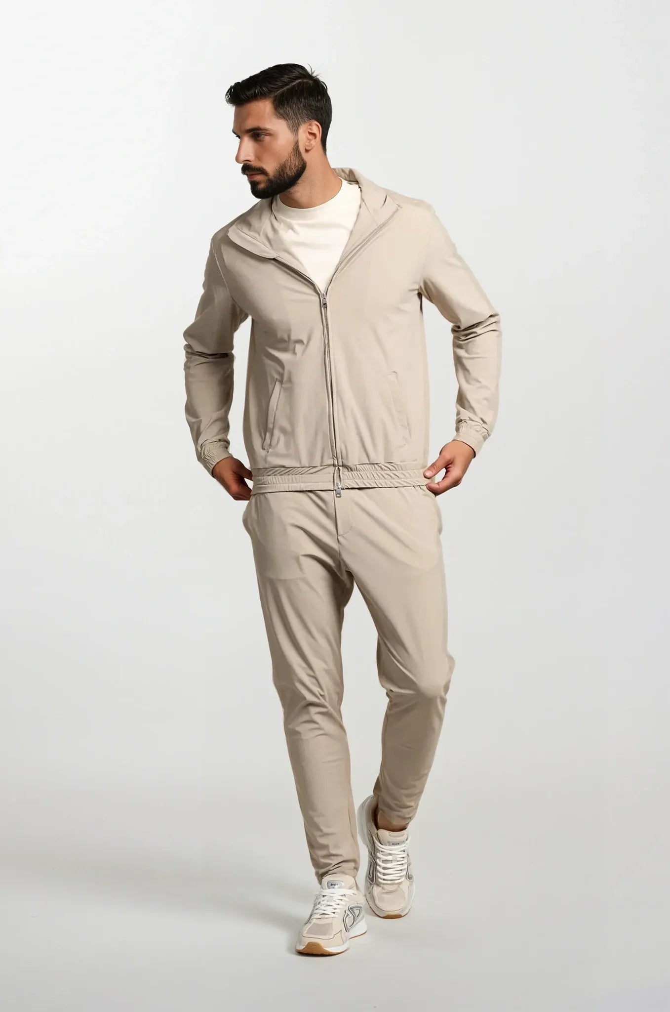 Hooded Elastic Tracksuit Set