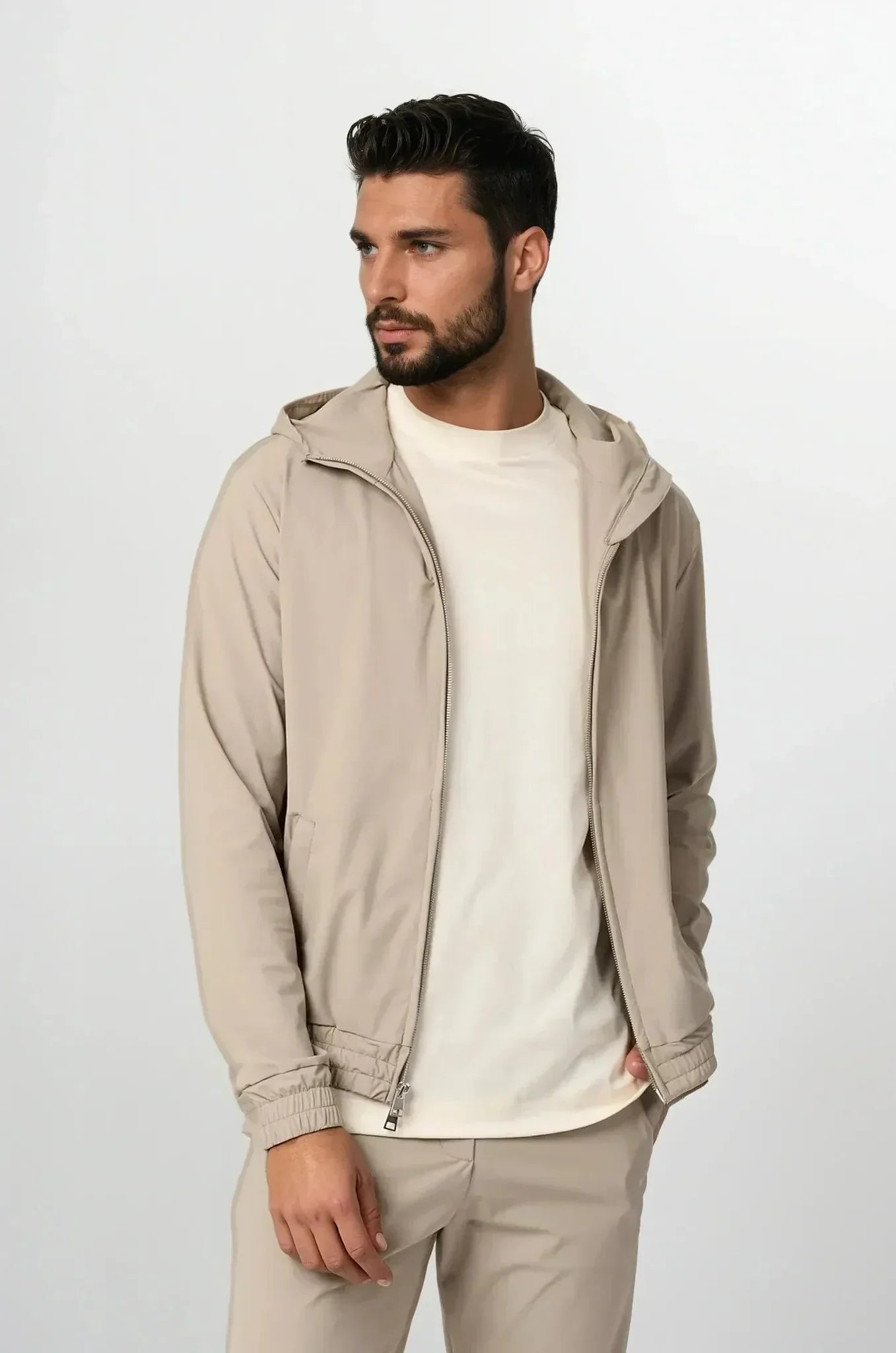 Hooded Elastic Tracksuit Set