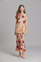 Lisa - Sheer Embroidered Maxi Dress